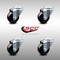 Service Caster 3.5 Inch SS Hard Rubber Wheel Swivel Bolt Hole Caster Set SCC-SSBH20S3514-HRS-4 - alternate 6